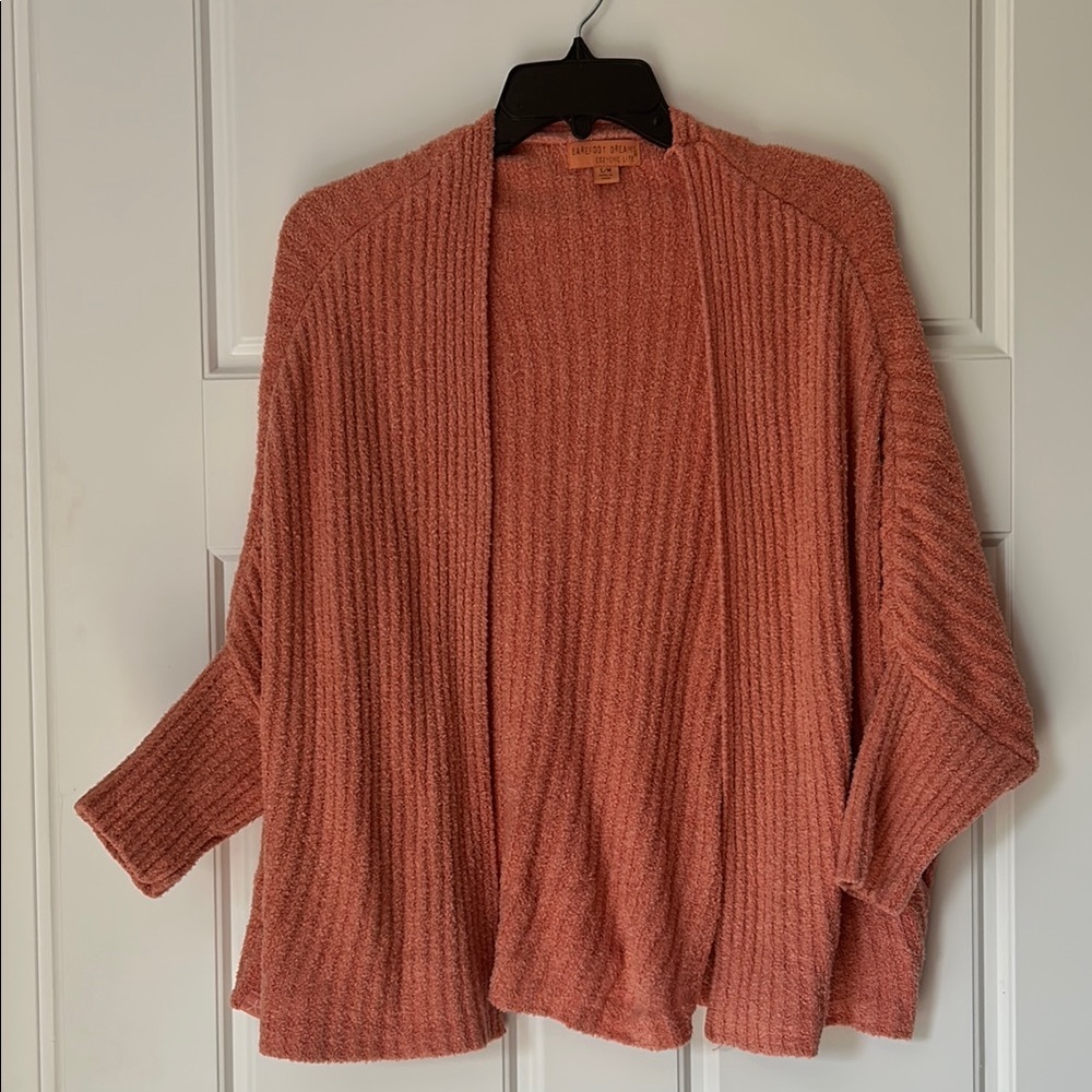 Barefoot Dreams Women's Cardigan in coral S/M